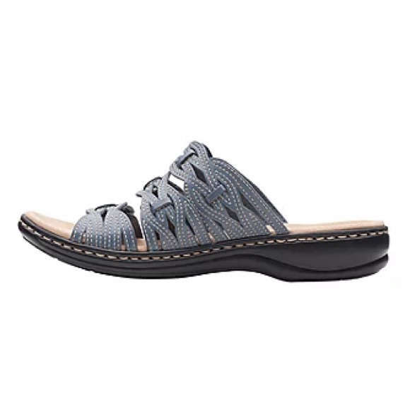 Clarks Leisa Faye blue grey sandals women’s 12 - Picture 3 of 7
